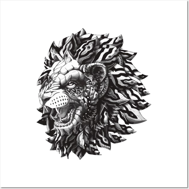 Lion Wall Art by GramophoneCafe